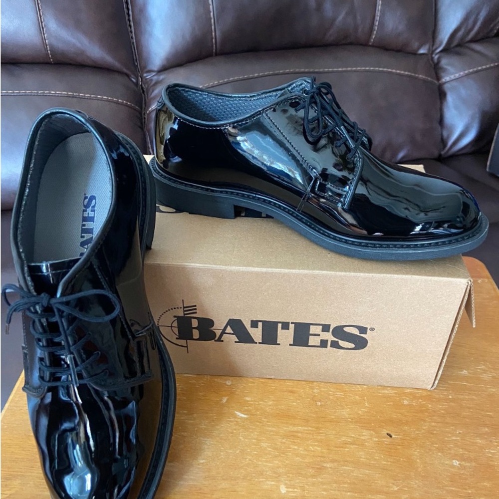 Mens Black Oxford Dress Shoes/Zapatos Negros de vestir para hombre-Marca :BATES